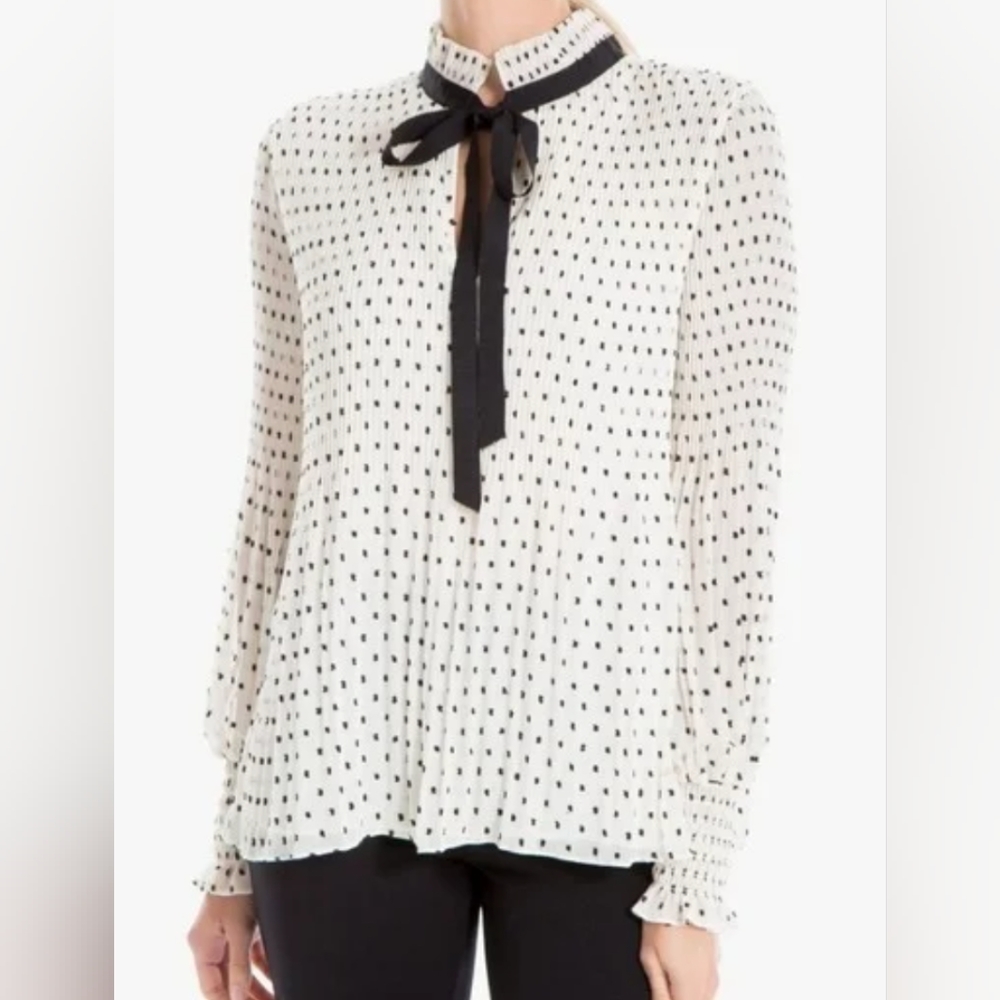 Max Studio tie neck blouse